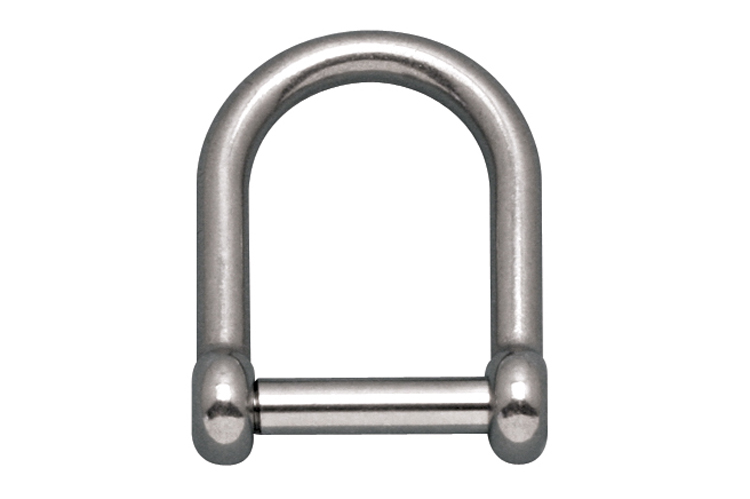 Stainless Steel Wide D Shackle with No Snag Pin, S0114-NS06, S0114-NS08, S0114-NS10, S0114-NS12